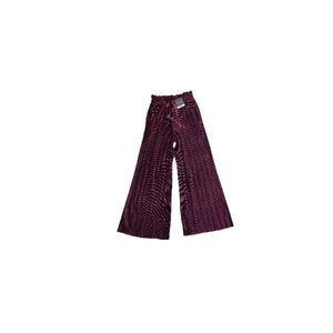 🆕 Topshop Purple Accordion Pleated Velour Palazzo Pants - Women’s Size 4